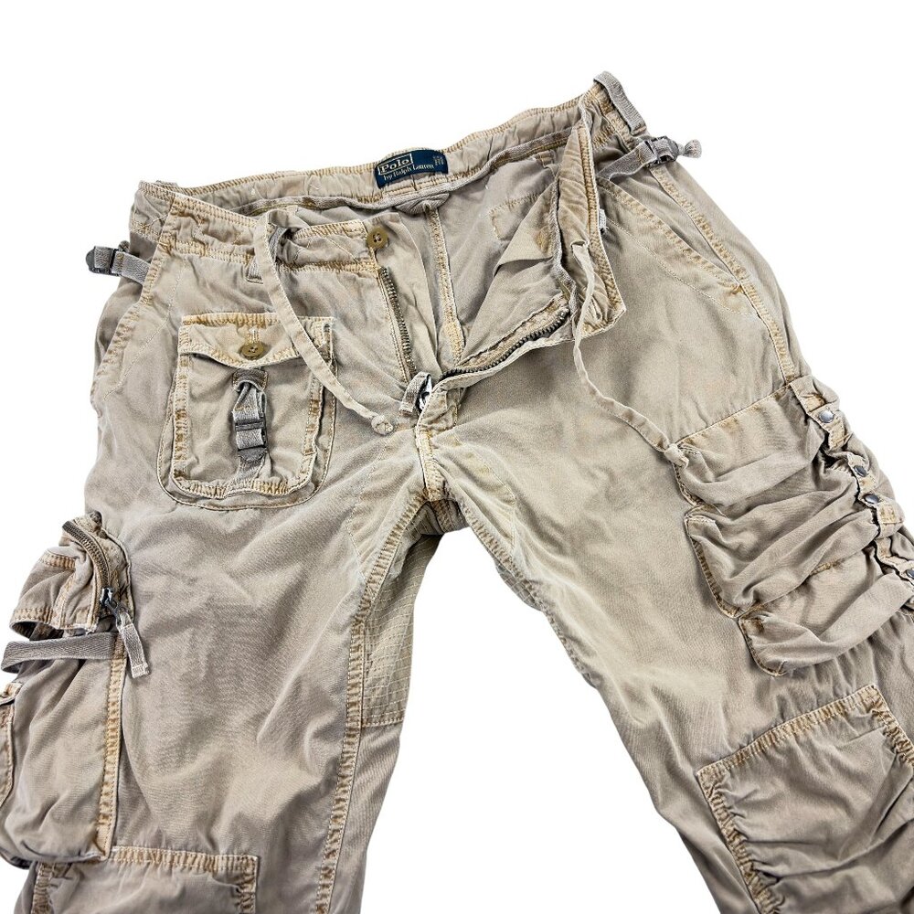 Vintage Polo Ralph Lauren Paratrooper Military Utility Cargo Pants Mens Size 36